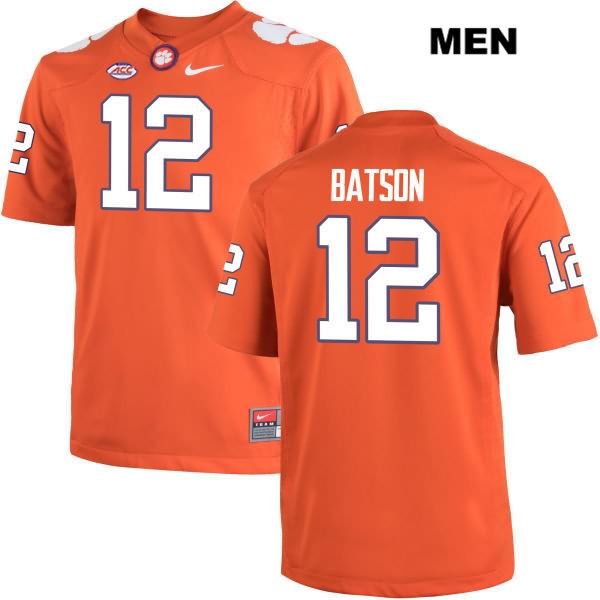 Men's Clemson Tigers #12 Ben Batson Stitched Orange Authentic Nike NCAA College Football Jersey BCQ8246BL